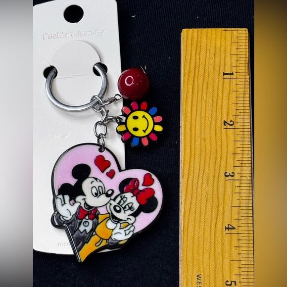 BAG CHARM Heart Mickey and Minnie  Keychain Sun - Picture 4 of 4